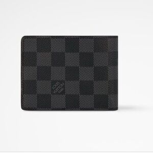 Black Louis Vuitton damier graphite canvas wallet